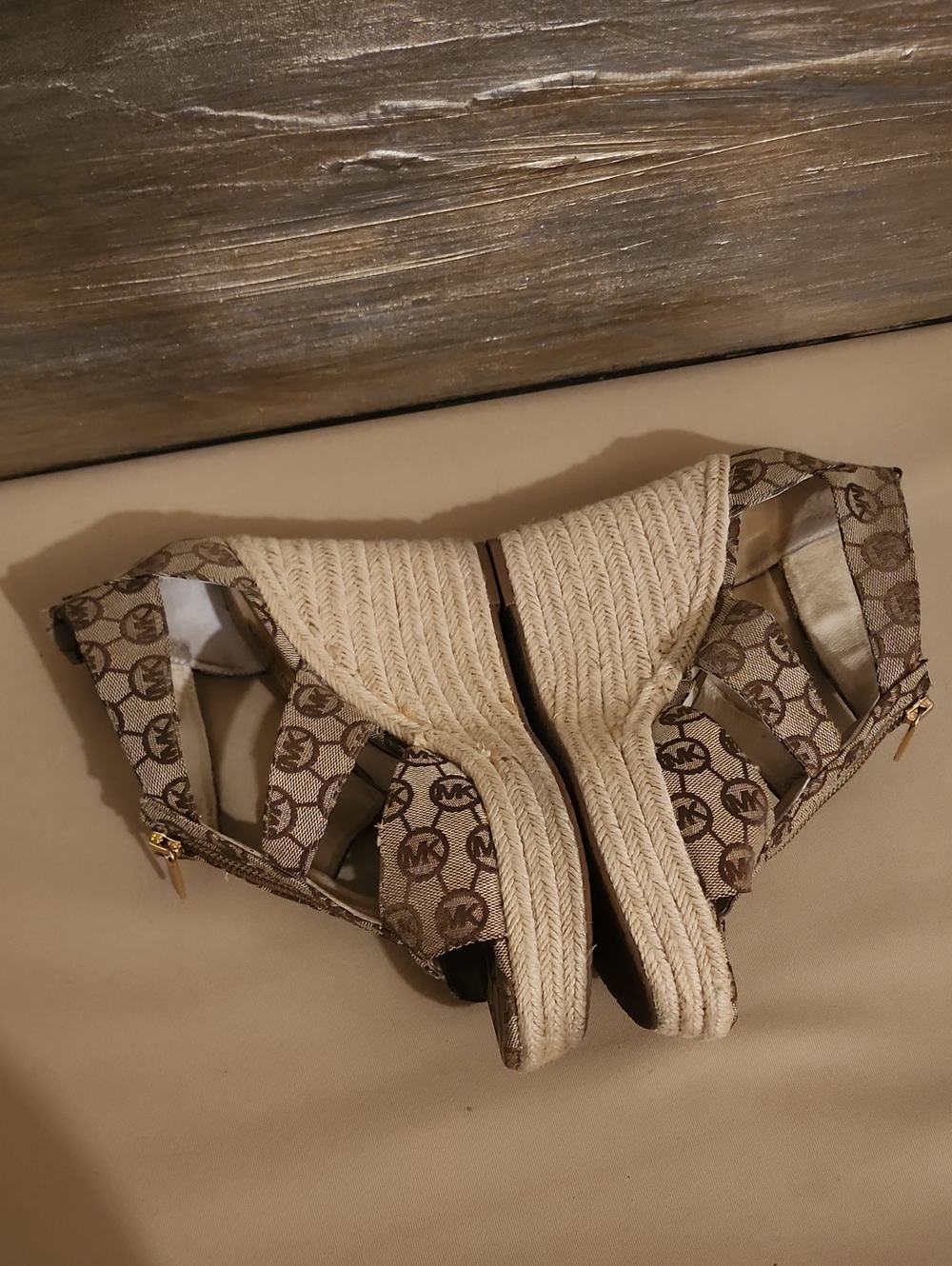 MICHAEL Michael Kors Damita Wedges Signature Logo Zip Espadrilles